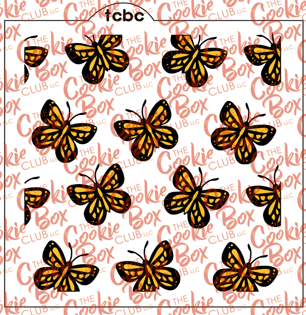Download Two layer stencil: Butterflies - The Cookie Box Club
